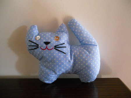 Gato azul bolinhas